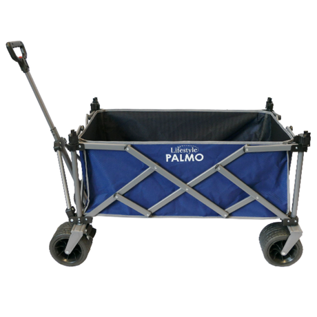 Lifestyle Palmo Wagon with sturdy frame and large wheels, designed for outdoor carrying and versatile transport use.