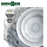 Brunner Pearl Midday Melamine 12-piece dinnerware set with elegant pearl design, durable melamine material, and modern style.