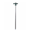 Green plastic hook rock peg, 25cm long, used for securing tents or outdoor gear, manufactured by Pegs.