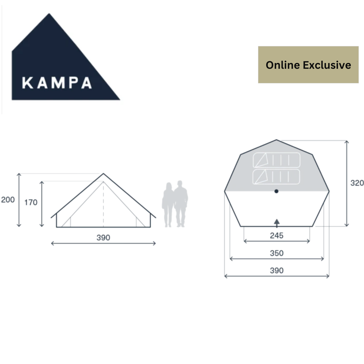 Kampa Pineveil 2 Person Tent