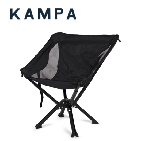 Kampa Porcini Chair with wooden legs and cushioned seat, featuring a stylish, ergonomic design for comfortable seating.
