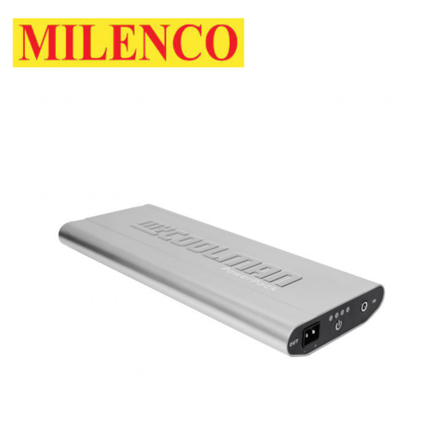 Milenco MyCoolMan Power Pack 7689, a portable power pack with multiple charging ports and a compact design.