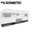 Dometic Pro Organiser Shirt awning skirt displayed with fabric and attachment details for camping or RV setup.