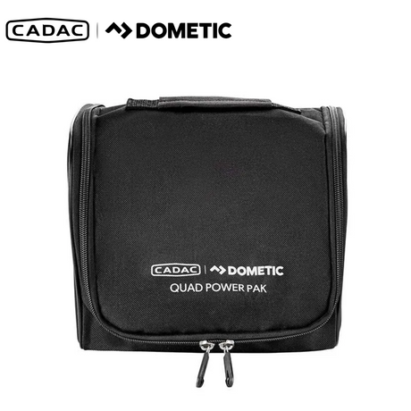 Cadac Quad Power Pak QR portable gas grill with compact design and built-in carrying handle, perfect for outdoor cooking.