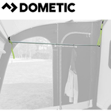 Dometic awning hanging rail from front to rear, metal rail with mounting brackets, for securing awning accessories.