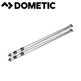Dometic Deluxe Rear Upright Pole set shown from the back, featuring sturdy vertical support poles for camper or RV installation.