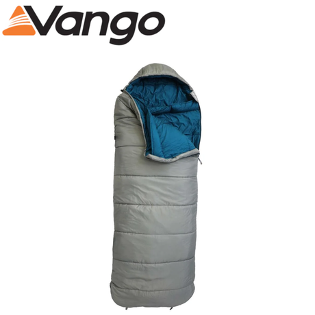 Vango NiteStar Alpha sleeping bag with insulated design, shown in a closed position, suitable for camping and outdoor use.