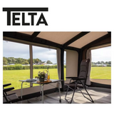 Telta Scenic 490 Air Awning featuring a spacious design and durable fabric, ideal for outdoor camping and relaxation.