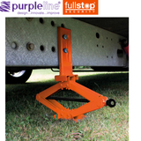 Purpleline caravan scissor jack with sturdy metal construction and adjustable height for secure leveling.