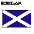 Scotland St Andrew Cross flag by Spirit Of Air, 5ft by 3ft, featuring the iconic blue and white saltire design.