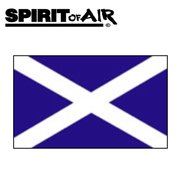 Scotland St Andrew Cross flag by Spirit Of Air, 5ft by 3ft, featuring the iconic blue and white saltire design.