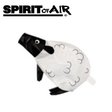 Colorful Spirit of Air Sheep windsock hanging outdoors, featuring a cheerful sheep design with vibrant colors and realistic wool texture.