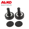ALKO Friction Pad Set 1220755 with metal shim for lawn mower brake system, showing the pads and shim components.