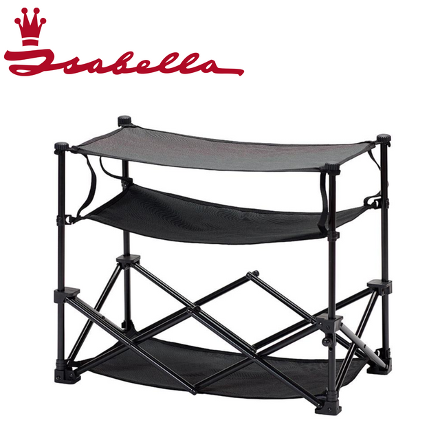 Isabella foldable shoe rack displaying multiple pairs of shoes in a compact, space-saving design.