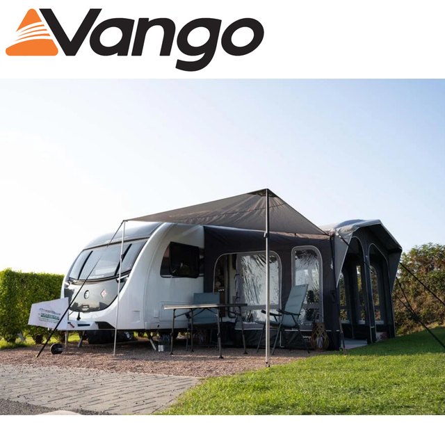 Vango Awning Side Canopy providing shade, featuring durable fabric and side support for outdoor camping use.