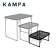 Kampa side table with a grated surface, measuring 60x40cm, designed for outdoor or camping use.