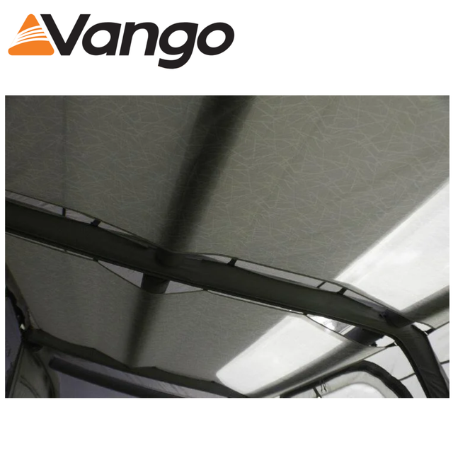 Vango Galli Skyliner SY001 displayed against a clear blue sky, showcasing its spacious design and unique structure.