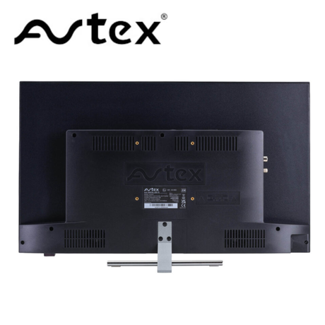 AVTEX SmartPRO HD TV with Freely TV platform featuring a sleek back design and connectivity ports.