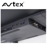 AVTEX Avtex 27-inch SmartPRO HD TV with Freely TV platform, displaying the bottom of the TV screen with interface options.