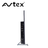 Avtex SmartPRO HD TV platform with user interface displayed on screen, showcasing the AVTEX SmartPRO TV system.