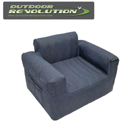 Outdoor Revolution Campese Thermo Arm Chair in a cozy outdoor setting with armrests and a padded seat for comfort.