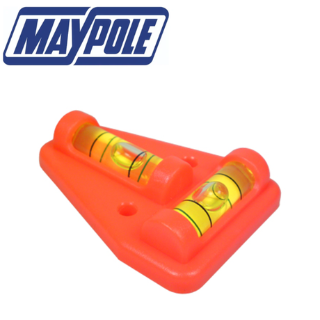 Maypole Caravan Spirit Level MP835, a clear spirit level with bubble vial for accurate leveling of caravans and motorhomes.