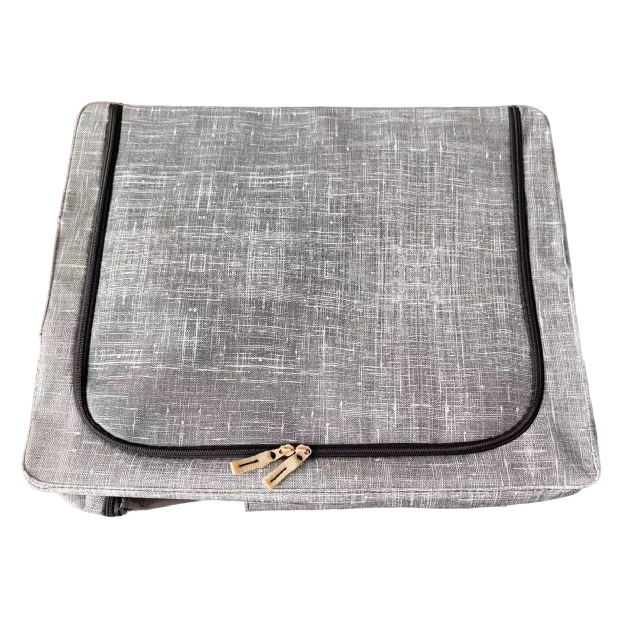 Quest Leisure collapsible storage box in gray, showing its compact, foldable design ideal for organizing closet or storage space.