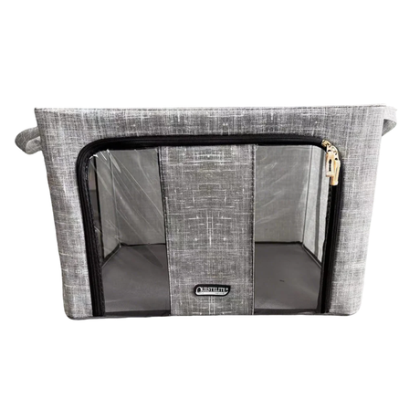 Quest Leisure collapsible storage box, flexible fabric storage container with handles, shown in a folded and expanded state.