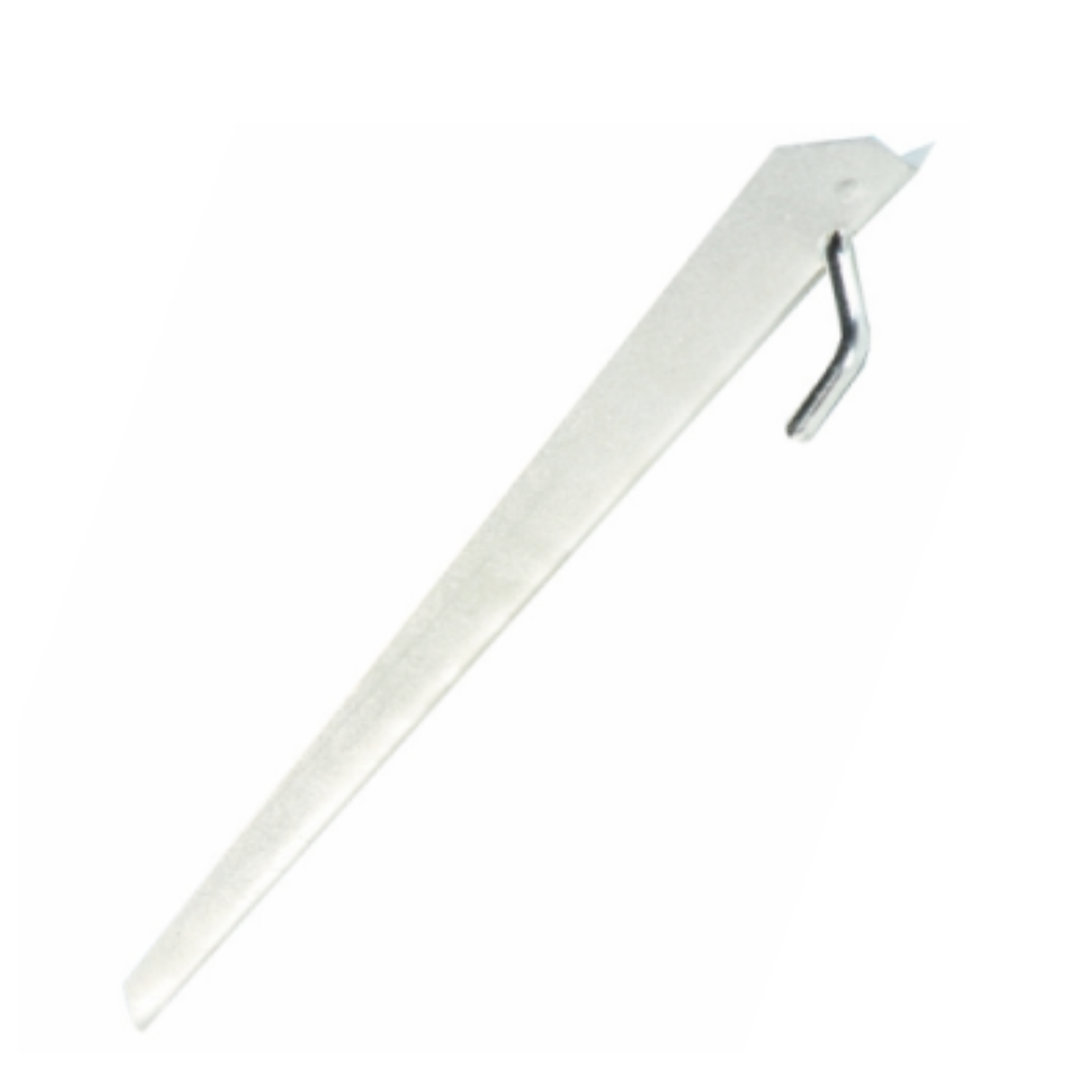 Peg's ground spike for awning tie down kits, sturdy metal stake for securing awnings to the ground.