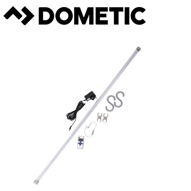 Dometic Sabre Link 150 awning lights starter kit with LED lights and connectors for outdoor awning illumination.