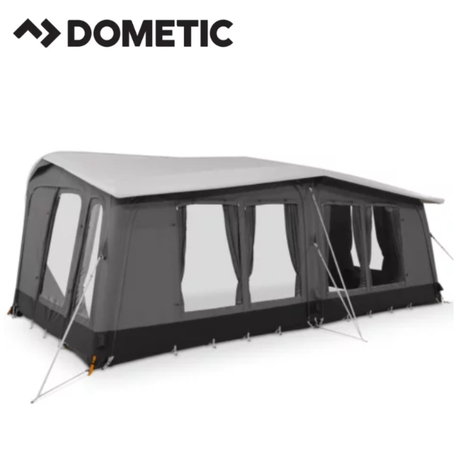 Dometic Residence Air Stay awning extended outside a camper van, providing shaded outdoor space with easy-to-setup design.