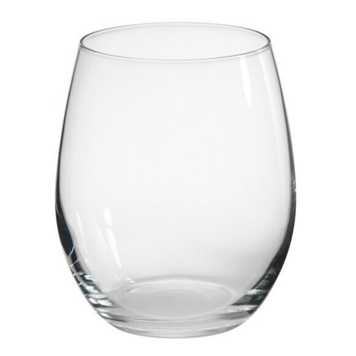 Premium PLS stemless glass 500ml, clear and sleek, showcasing a modern design ideal for wine or beverages.