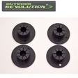 Set of 4 Outdoor Revolution step feet for enhanced stability and support in outdoor settings.