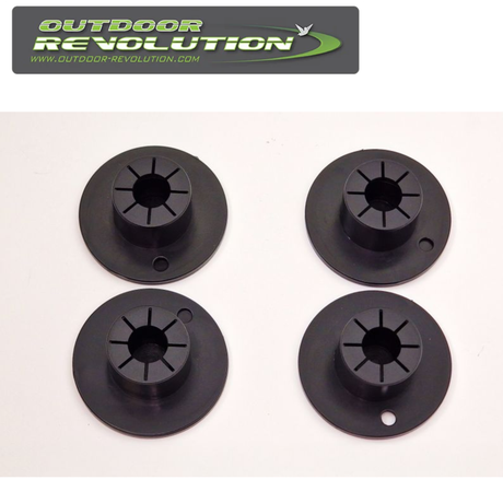Set of 4 Outdoor Revolution step feet for enhanced stability and support in outdoor settings.