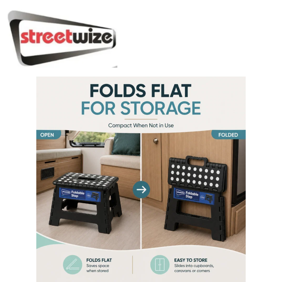 Streetwize Plastic Folding Step