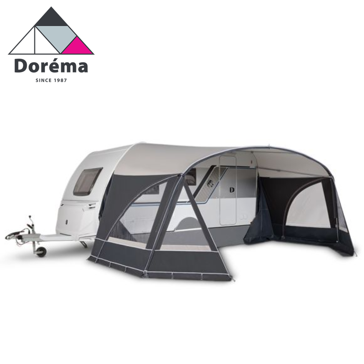Dorema Porto Sun Canopy with sun wings, showcasing a lightweight design for outdoor shade and protection.