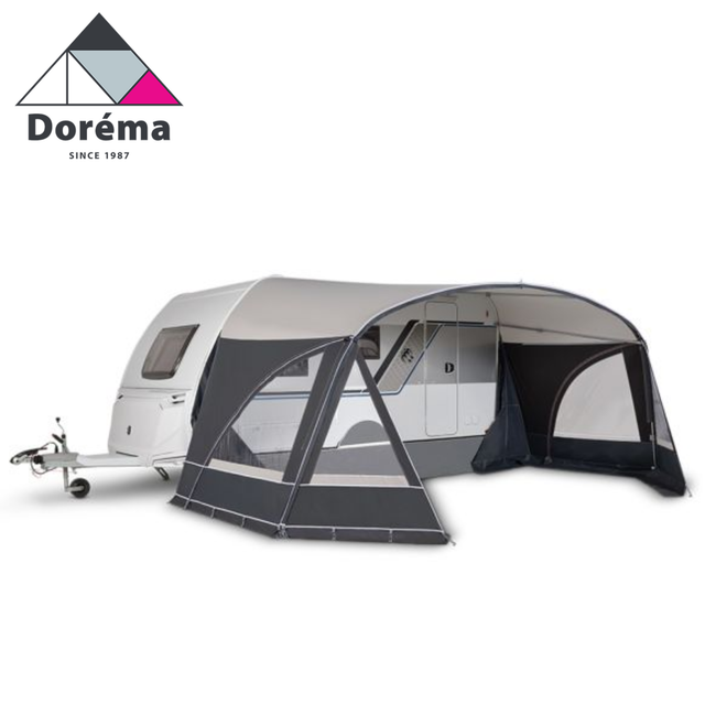 Dorema Porto Sun Canopy with sun wings, showcasing a lightweight design for outdoor shade and protection.