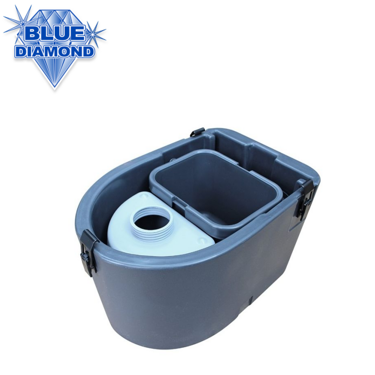 Blue Diamond Nature Calls Composting Toilet with a sleek design and eco-friendly features in a natural setting.