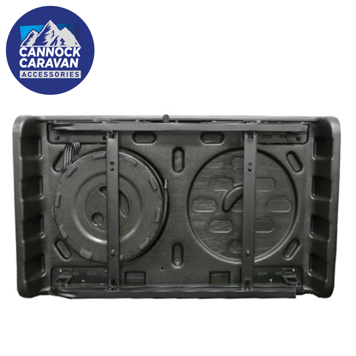 Pack N Go Fuji Table & Stools set with a compact design, featuring a sturdy table and matching stools in a bright finish.