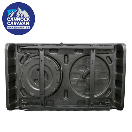 Pack N Go Fuji Table & Stools set with a compact design, featuring a sturdy table and matching stools in a bright finish.