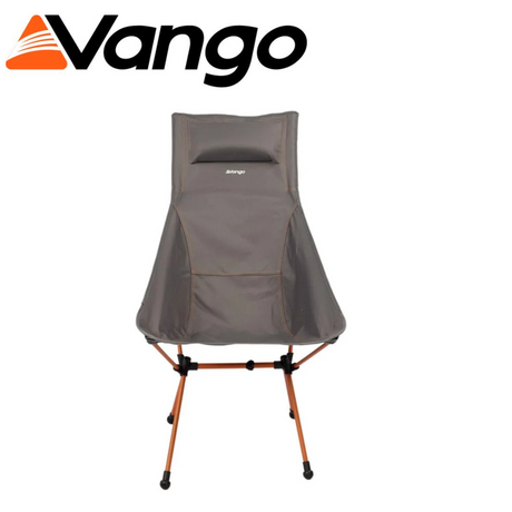 Vango Micro Steel Tall chair featuring a sturdy frame and comfortable seat, ideal for camping and outdoor use.