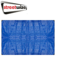 Black Streetwize tarpaulin spread out, showing durable waterproof material ideal for protection and covering outdoor equipment.