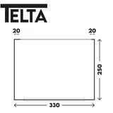 Telta Pure 330 air porch awning set up, showcasing its spacious design and durable fabric in an outdoor setting.