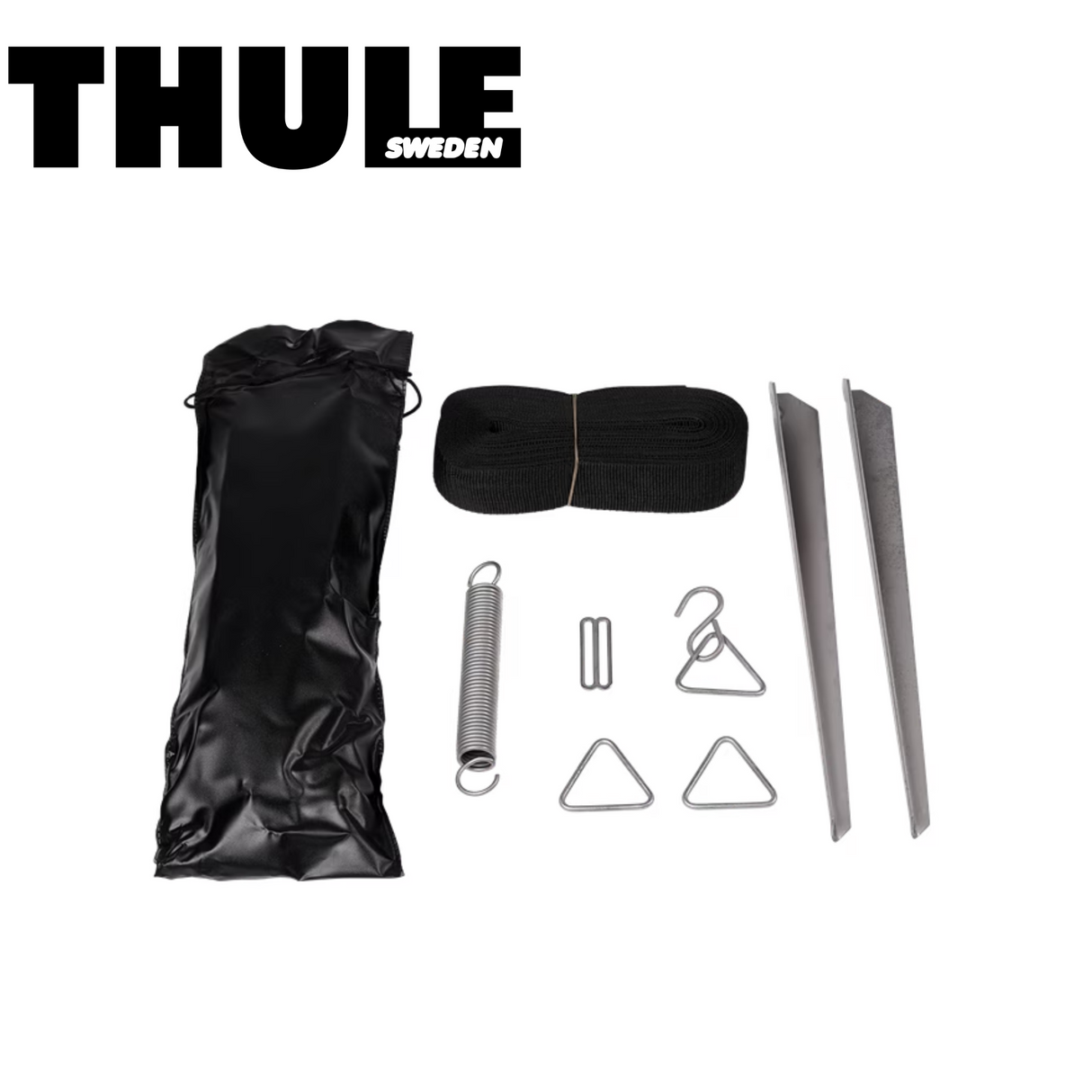 Thule Hold Down Kit 307906 featuring adjustable straps and secure anchors for safe cargo transport.