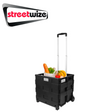 Leisurewize foldable shopping cart with lid, compact and portable for easy grocery transport and storage.