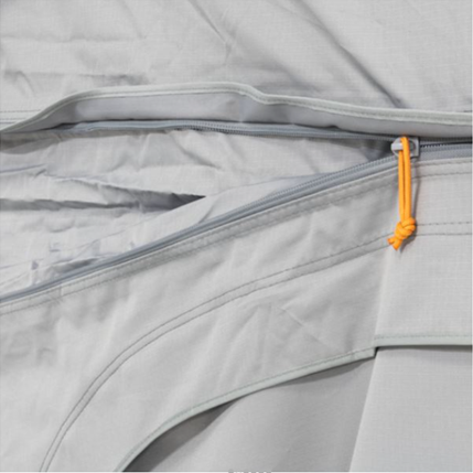 Dometic Rally Air Tour 200 Air Awning with zippered connections and spacious design for outdoor use.