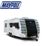 Maypole universal front towing cover in black, designed for protection during towing, showcasing durable material and fit.