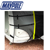 Maypole universal front towing cover in black, designed for vehicle towing protection and durability.