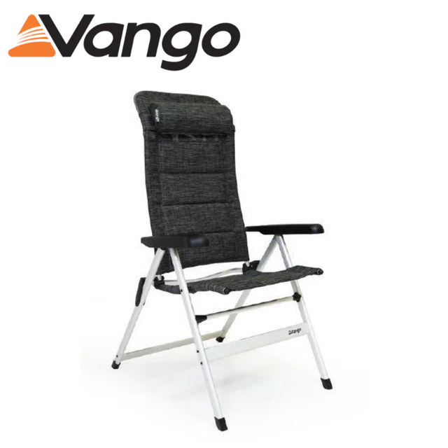 Vango Tuscany aluminium chair with a sleek metal frame and fabric seat for outdoor or patio use.