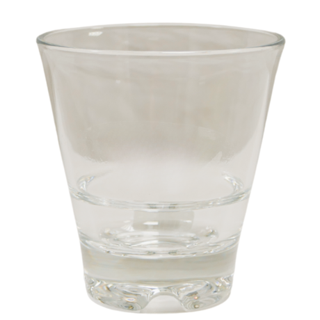 Alfresco 260ml drinking tumbler from ALFRESCO, clear glass with a smooth cylindrical shape for beverages.
